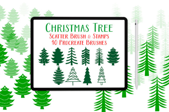 Download Procreate Brushes for Christmas Trees - Premium Resources