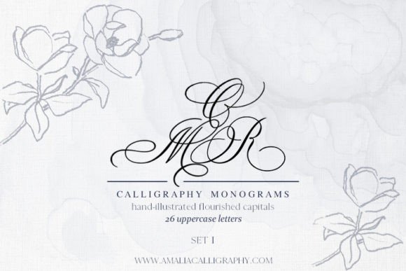 Download Calligraphy Split Monogram - Set 1 - Monogram Collection