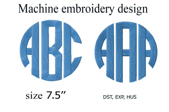 Download Circle Monogram Embroidery Design - Monogram Collection