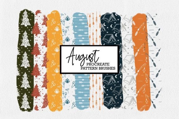 Download Camping Procreate Pattern Brushes | Augu - Procreate pattern Collection