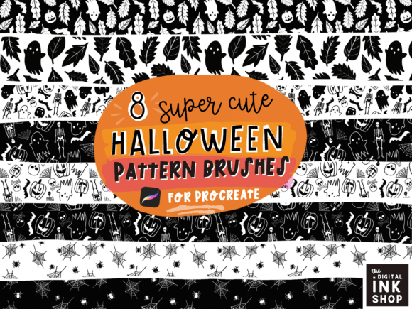 Download &nbsp;Halloween Procreate Pattern Brushes - Procreate pattern Collection