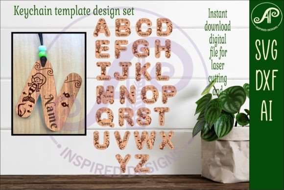 Download Mermaid Theme Tag Letter Design Keychain - Letter design Collection
