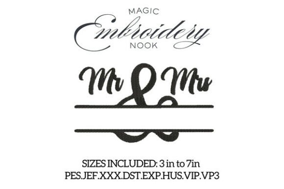 Download Mr &amp; Mrs Script Split Monogram - Monogram Collection