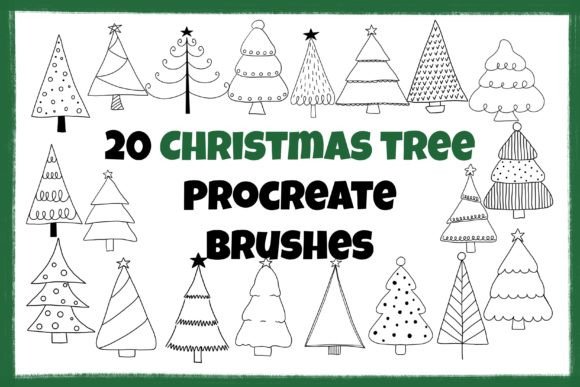 Download 20 Doodle Christmas Procreate Stamps - Premium Resources