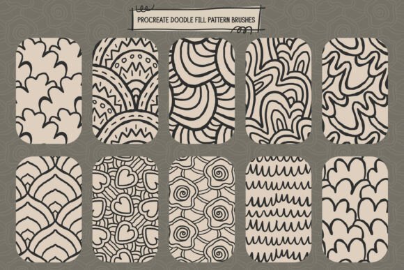 Download Doodlefill Procreate Pattern Brushes - Procreate pattern Collection
