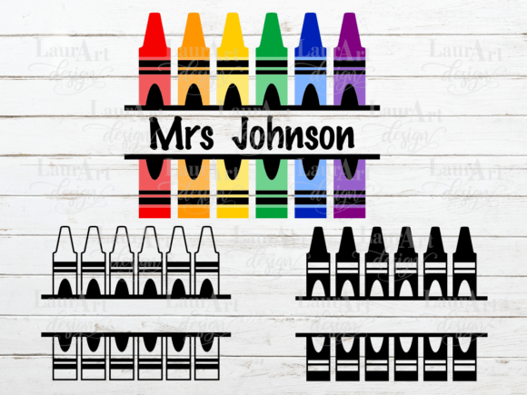Download Crayons Monogram, Back to School 2022 - Monogram Collection