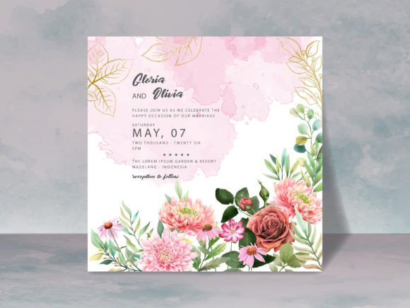 Download Beautiful Floral Wedding Invitation Card - Premium Resources