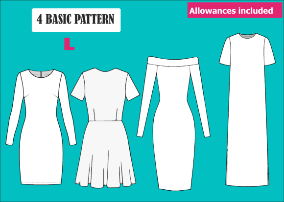 Download Basic Dress Pattern Pdf Sewing Pattern L - Premium Resources