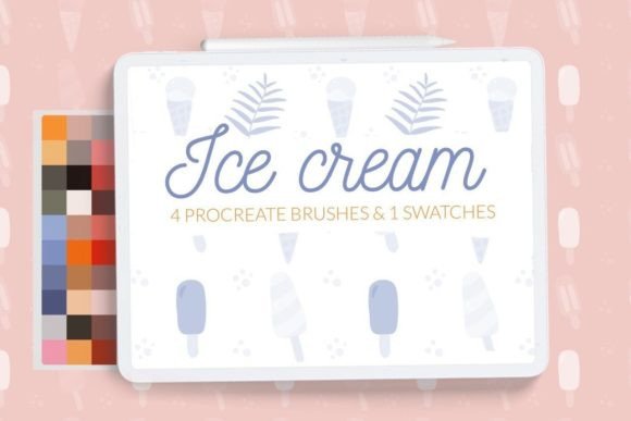 Download Retro Summer Ice Cream Procreate Pattern - Procreate pattern Collection